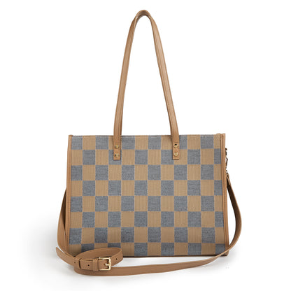 Commuter tote bag | dual-purpose handbag and shoulder bag, can hold a computer, documents, and coffee, gentle V1106-HEBB-004