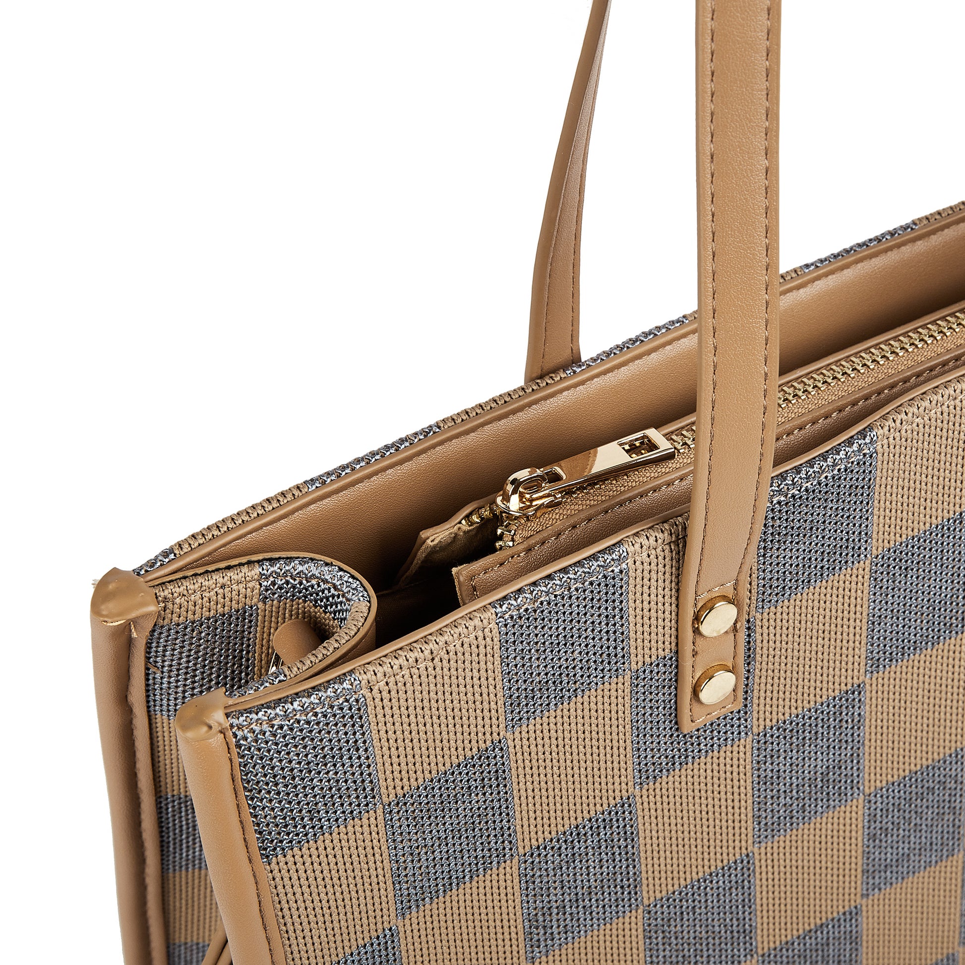 Commuter tote bag | dual-purpose handbag and shoulder bag, can hold a computer, documents, and coffee, gentle V1106-HEBB-004