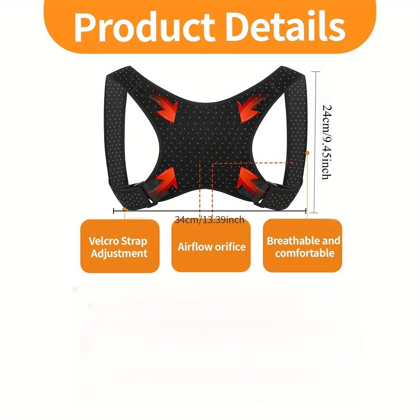 Ergonomic Posture Corrector for Perfect Poise V1106-HEBD-0011
