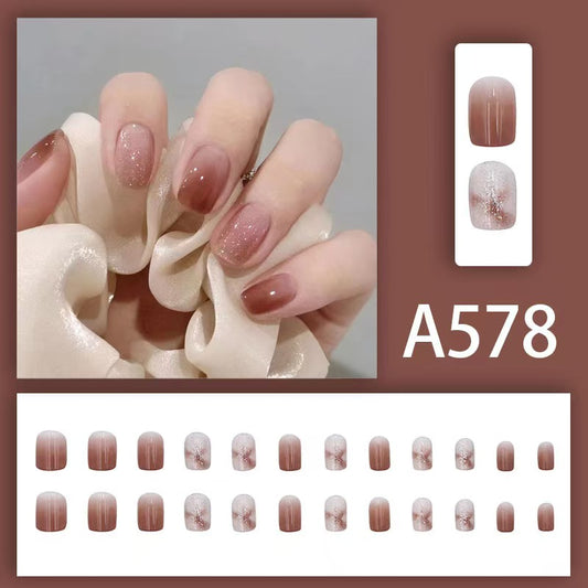 12 boxes / 288 pieces, white light luxury fashion French ins style flash sweet cool simple empress spicy girl V1106-HECDJ-001