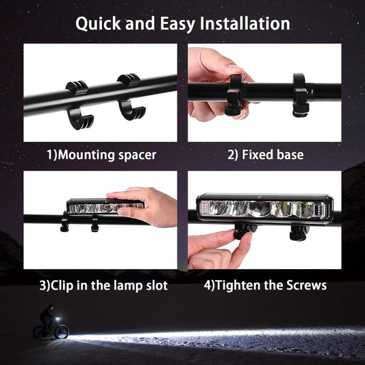 Brand new super bright aluminum alloy bicycle light - USB charging - ideal for mountain bike night rides - V1106-HECE-002