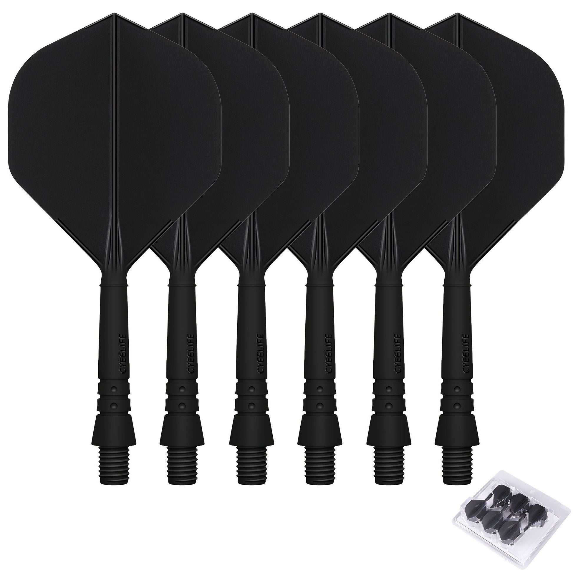 WEDARTER flying dart tail fin cross-border hot sale 2BA threaded integrated modified PP tough plastic V1106-HEFB-001