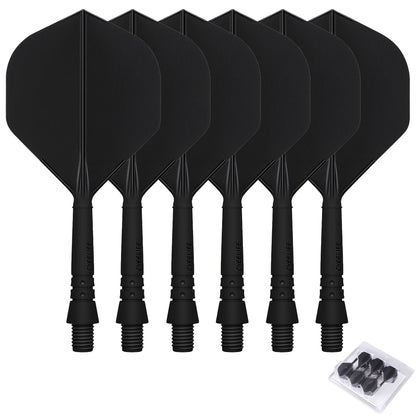 WEDARTER flying dart tail fin cross-border hot sale 2BA threaded integrated modified PP tough plastic V1106-HEFB-001