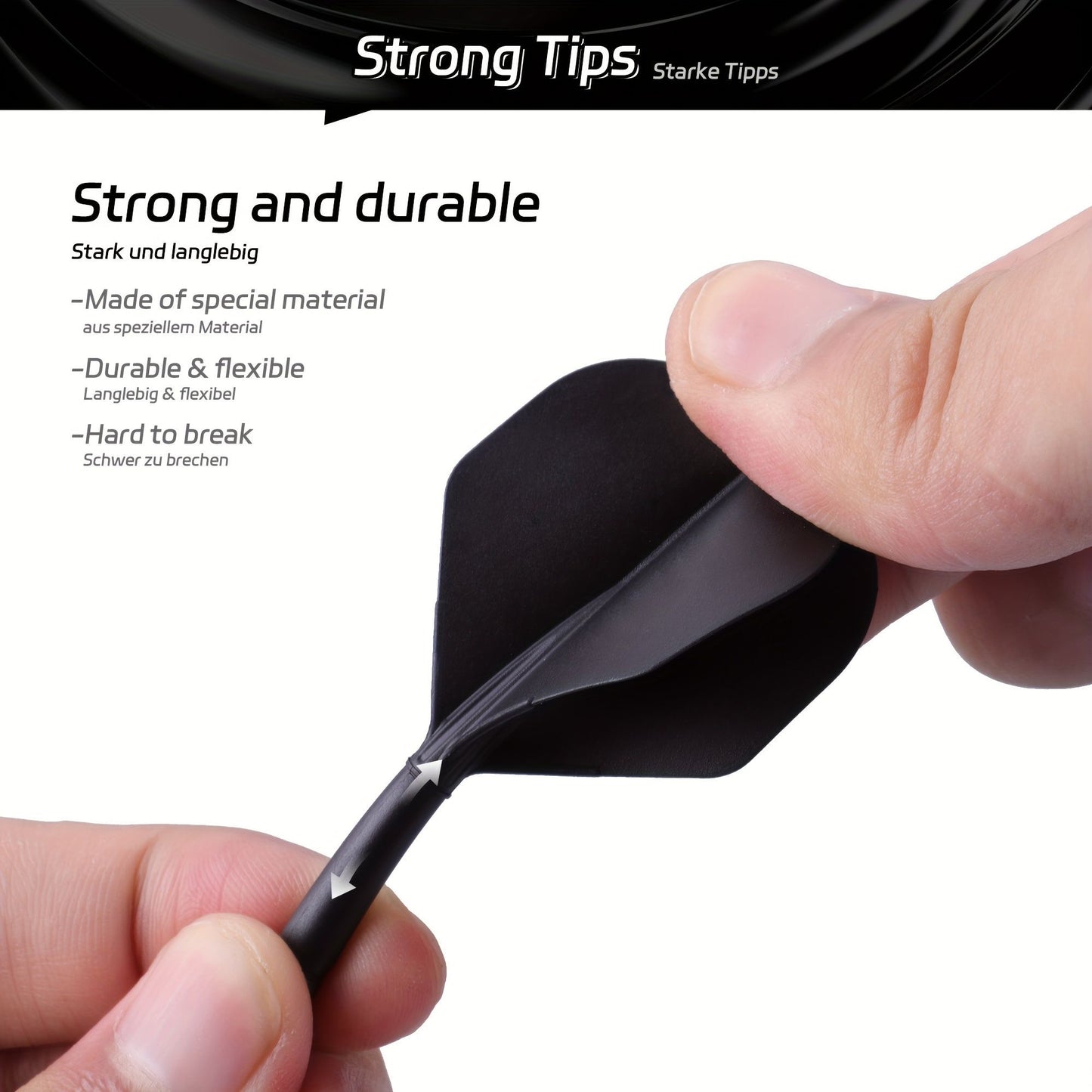 WEDARTER flying dart tail fin cross-border hot sale 2BA threaded integrated modified PP tough plastic V1106-HEFB-001