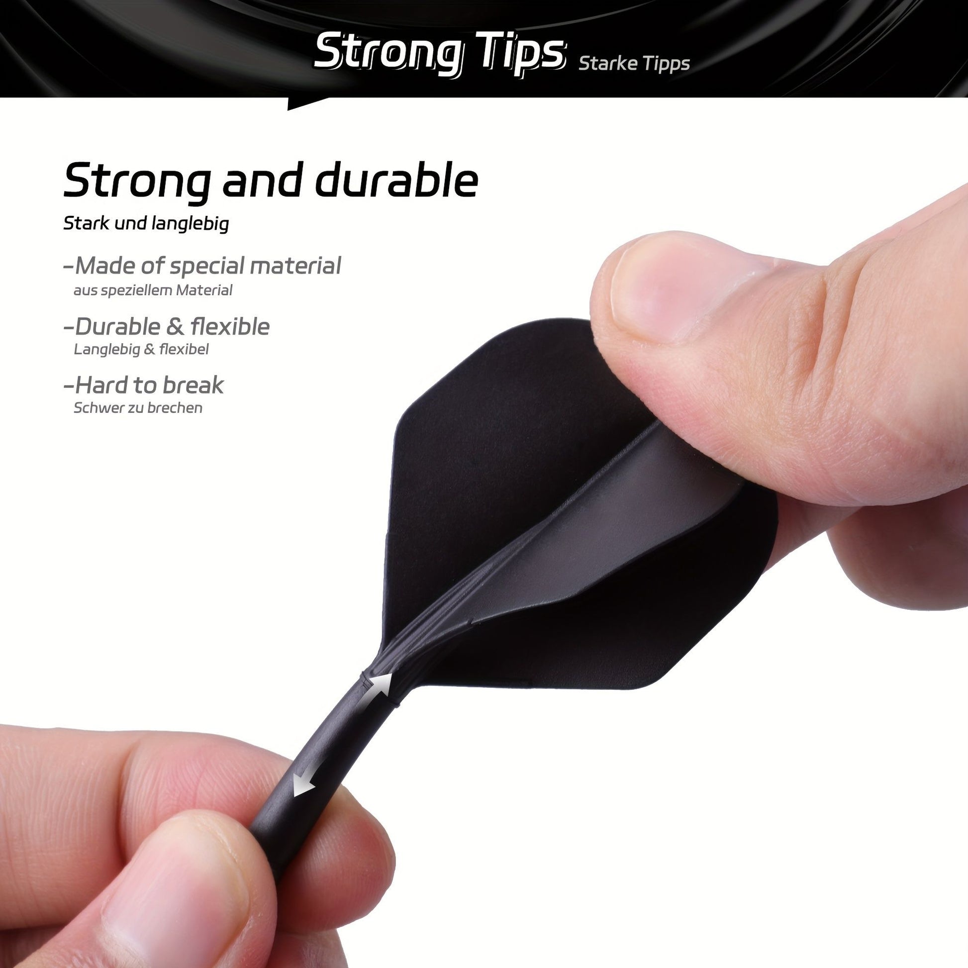 WEDARTER flying dart tail fin cross-border hot sale 2BA threaded integrated modified PP tough plastic V1106-HEFB-001