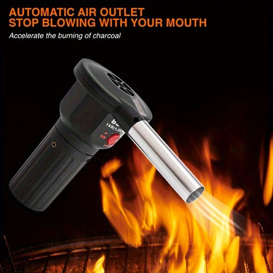 Use the portable battery-powered barbecue fan blower to enhance your outdoor cooking experience. It is ideal V1106-HEFJ-002