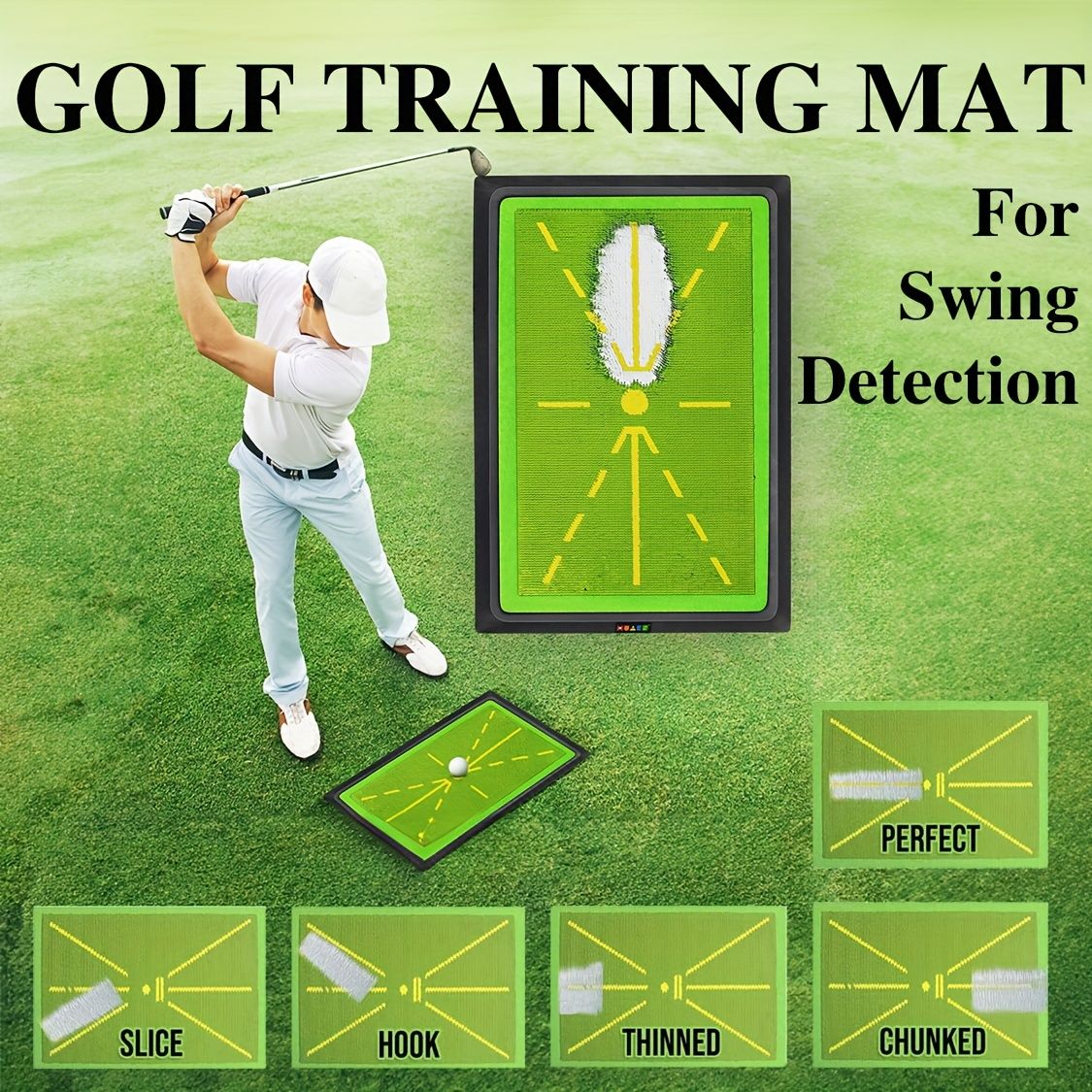1 golf training mat, for swing detection, hitting, golf tracking detection, golf swing practice mat V1106-HEGEF-001