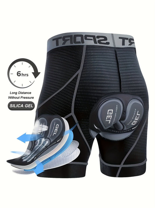 L size men's 5d mesh cycling shorts casual elastic breathable letters elastic waist shorts summer outdoor V1106-HEGT--01