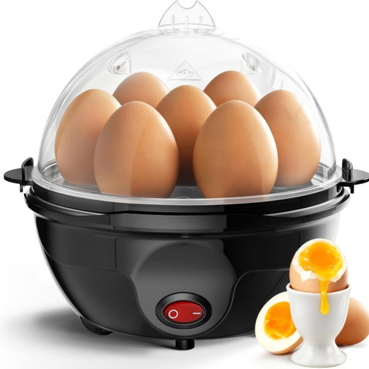 Electric steamed egg cooker | One-touch operation, quick and easy to prevent mistakes, easy to clean, black - V1106-HEJD-001