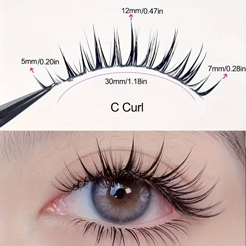One-piece soft and comfortable false eyelashes natural simulation glue eyelashes reusable whole little devil V1106-HEJJM-001