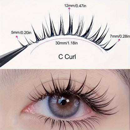 One-piece soft and comfortable false eyelashes natural simulation glue eyelashes reusable whole little devil V1106-HEJJM-001