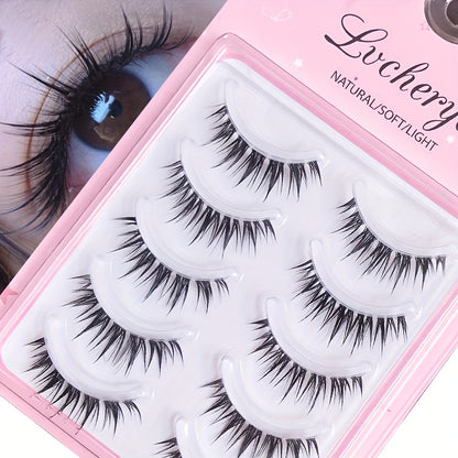 One-piece soft and comfortable false eyelashes natural simulation glue eyelashes reusable whole little devil V1106-HEJJM-001
