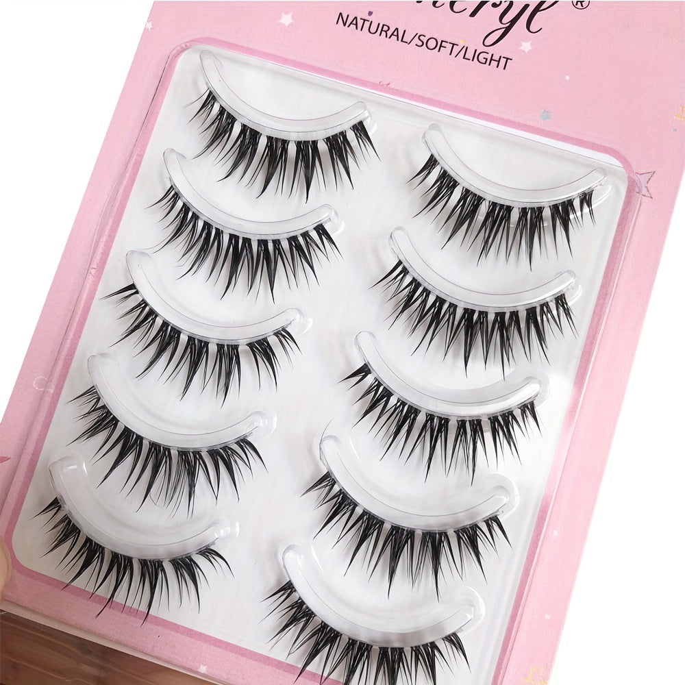 One-piece soft and comfortable false eyelashes natural simulation glue eyelashes reusable whole little devil V1106-HEJJM-001