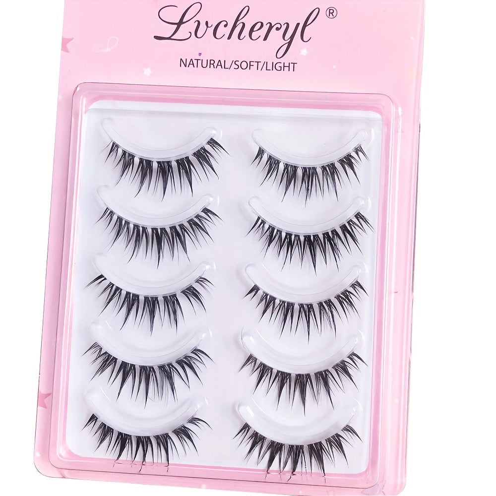 One-piece soft and comfortable false eyelashes natural simulation glue eyelashes reusable whole little devil V1106-HEJJM-001