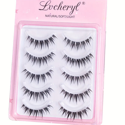 One-piece soft and comfortable false eyelashes natural simulation glue eyelashes reusable whole little devil V1106-HEJJM-001