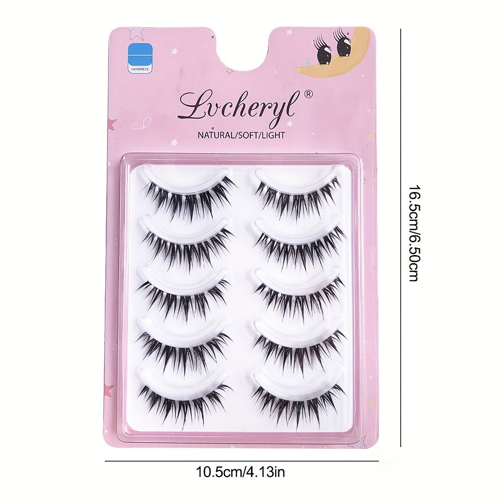 One-piece soft and comfortable false eyelashes natural simulation glue eyelashes reusable whole little devil V1106-HEJJM-001