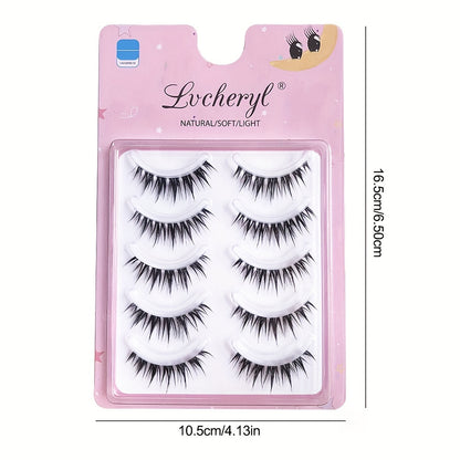 One-piece soft and comfortable false eyelashes natural simulation glue eyelashes reusable whole little devil V1106-HEJJM-001
