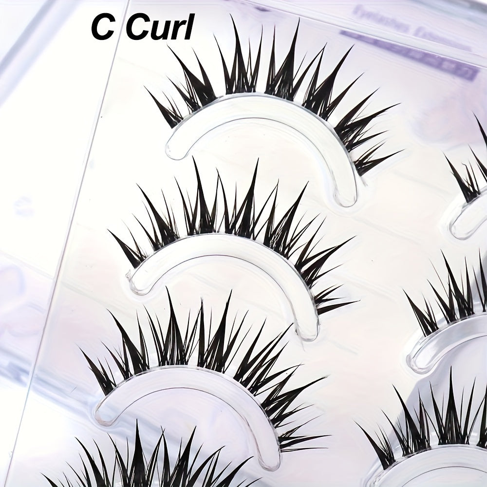 One-piece soft and comfortable false eyelashes natural simulation glue eyelashes reusable whole little devil V1106-HEJJM-001