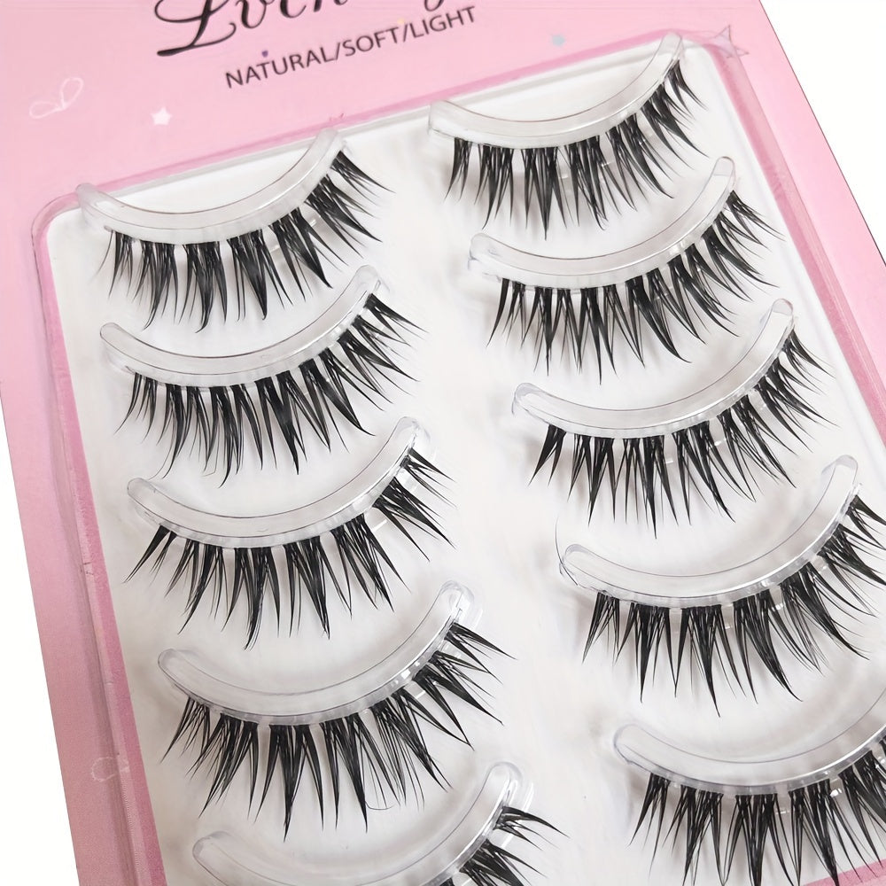 One-piece soft and comfortable false eyelashes natural simulation glue eyelashes reusable whole little devil V1106-HEJJM-001