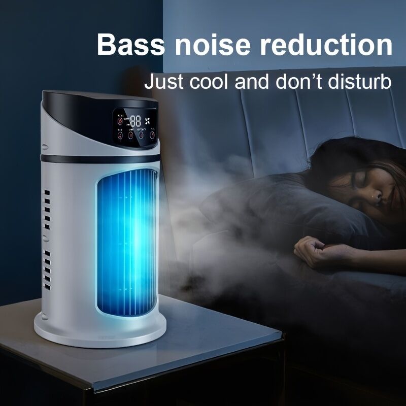 3-second cooling technology! 6-speed USB portable air conditioner humidifier - super silent 25 decibels, V1106-HEKT-001