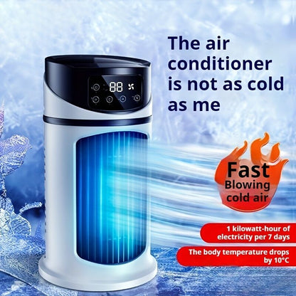 3-second cooling technology! 6-speed USB portable air conditioner humidifier - super silent 25 decibels, V1106-HEKT-001
