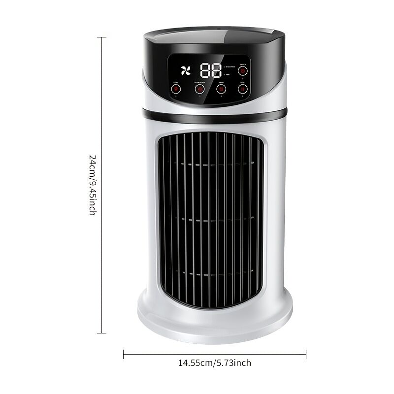 3-second cooling technology! 6-speed USB portable air conditioner humidifier - super silent 25 decibels, V1106-HEKT-001