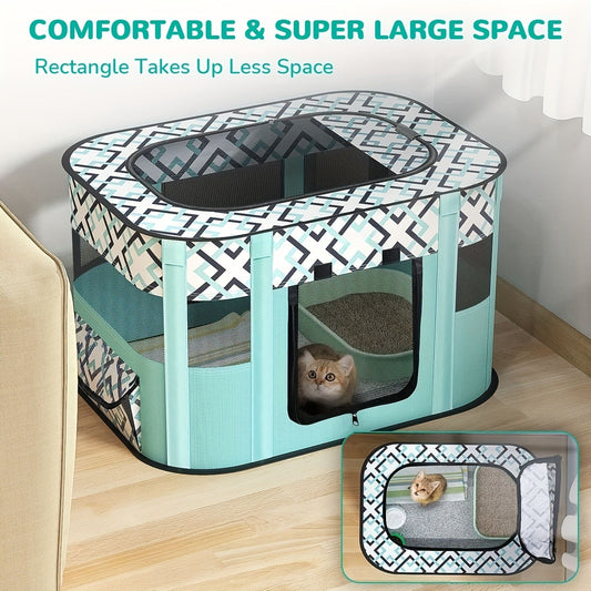 1 piece hot sale cat nursery pet nursery, foldable with a black handbag cat dog cage fence dog cat bed pet V1106-HEMM-003
