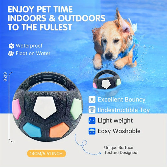 Football-shaped pet dog toys, sturdy and durable tooth-grinding training toys, squeaking sound toys V1106-HEMM-005