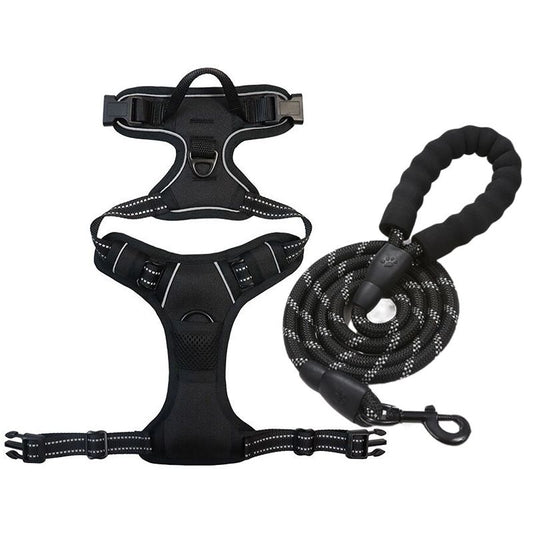 Anti-escape dog harness & leash, soft and comfortable breathable dog vest, reflective in the night, suitable V1106-HEMM-006