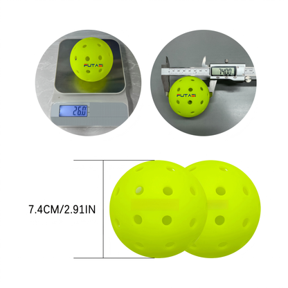 12pcs Pickleball , 40-hole seamless one-piece design, aerodynamic construction, excellent stability, rough V1106-HEPK-001