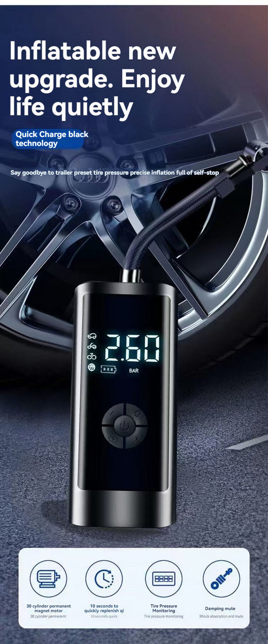 Car portable car motorcycle tire automatic inflator V1106-HEQB-001