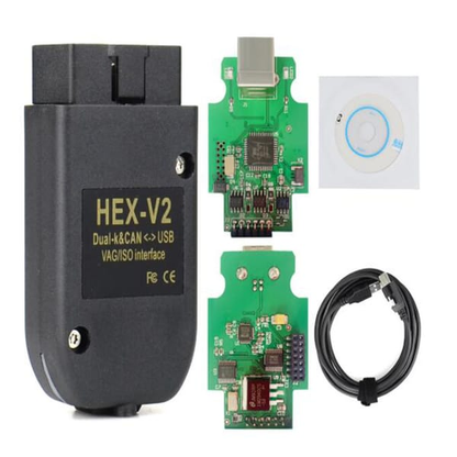 Car VCDS HEX-V 2 OBD2 diagnostic line, USB interface scanner with VCDS software, unlimited VIN, V1106-HEQC-002
