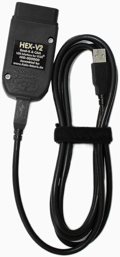 Car VCDS HEX-V 2 OBD2 diagnostic line, USB interface scanner with VCDS software, unlimited VIN, V1106-HEQC-002