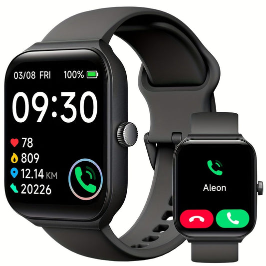 Smartwatch, men's and women's, 4.95cm fitness tracker, supports answering/making calls, wireless/Sleep V1106-HESB-004