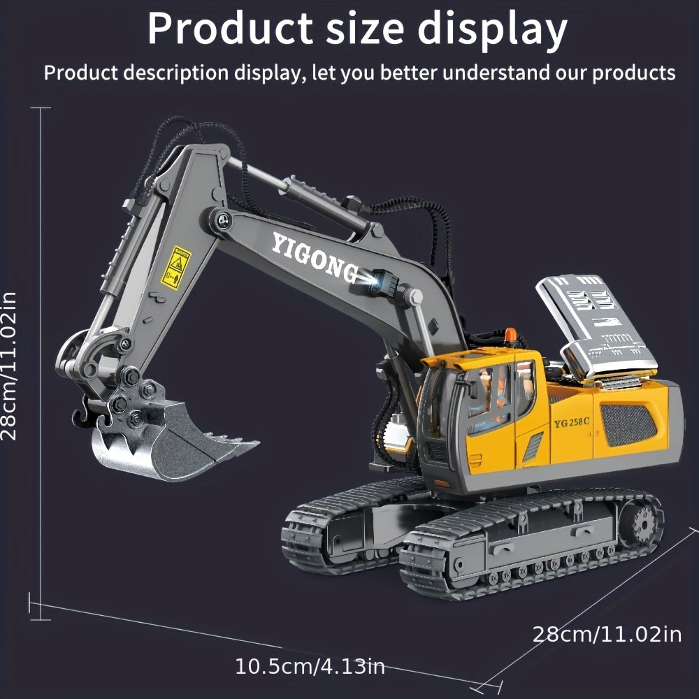 2.4G Remote Control Excavator Alloy Excavator Model Engineering Car Remote Control Car Boy Girl Unlimited V1106-HEWJ-001