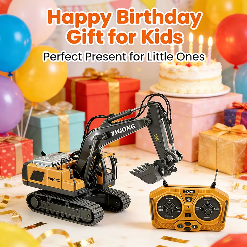 2.4G Remote Control Excavator Alloy Excavator Model Engineering Car Remote Control Car Boy Girl Unlimited V1106-HEWJ-001