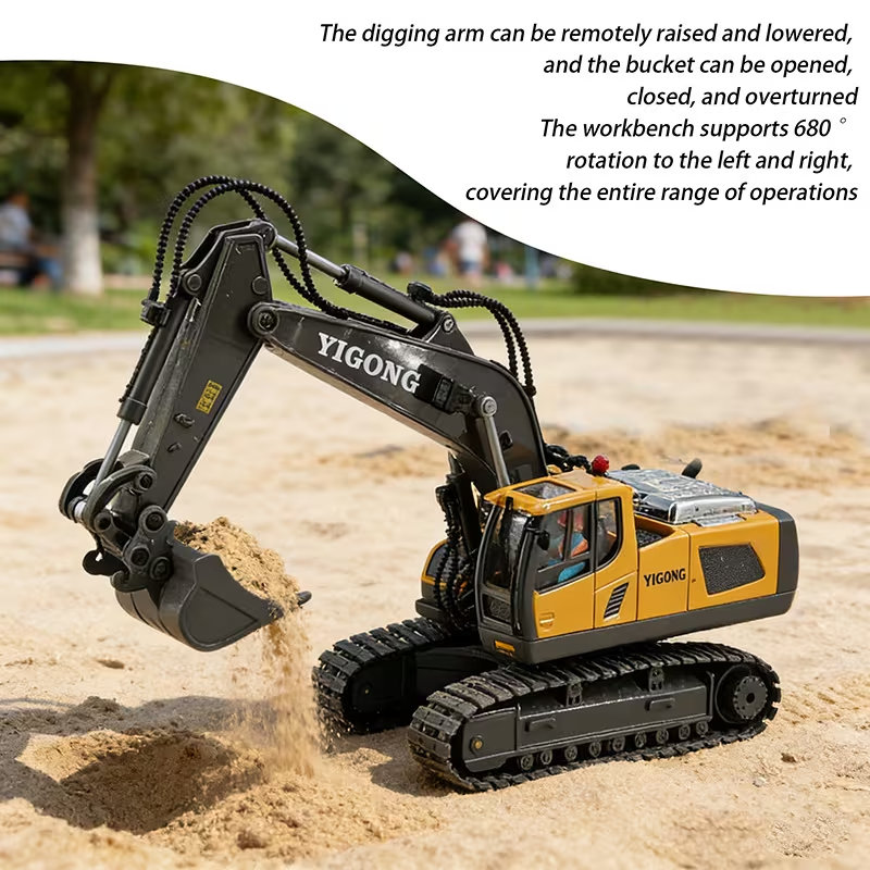 2.4G Remote Control Excavator Alloy Excavator Model Engineering Car Remote Control Car Boy Girl Unlimited V1106-HEWJ-001
