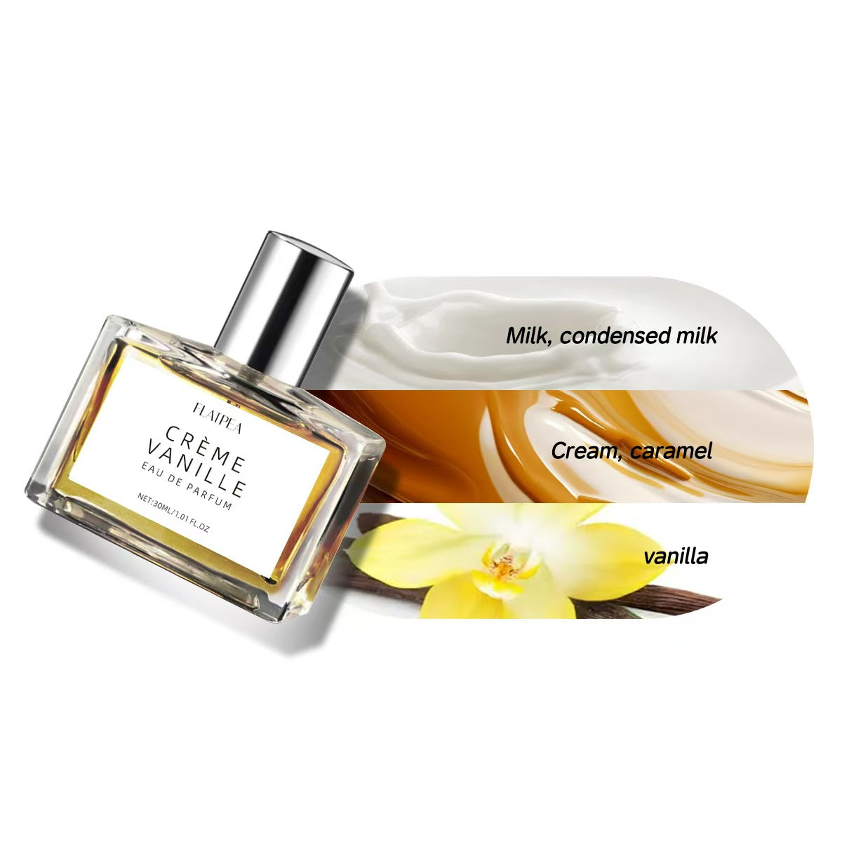 Best-selling cream vanilla perfume jasmine amber fragrance natural fresh long-lasting perfume V1106-HEXS-002