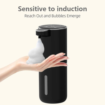 A 400mL bathroom liquid dispenser hand sanitizer sensor rechargeable wall-mounted automatic soap dispenser V1106-HEXS-004
