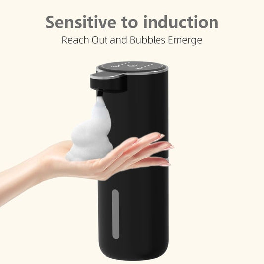 A 400mL bathroom liquid dispenser hand sanitizer sensor rechargeable wall-mounted automatic soap dispenser V1106-HEXS-004