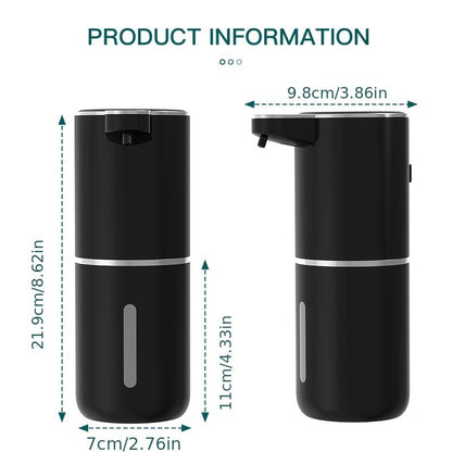 A 400mL bathroom liquid dispenser hand sanitizer sensor rechargeable wall-mounted automatic soap dispenser V1106-HEXS-004