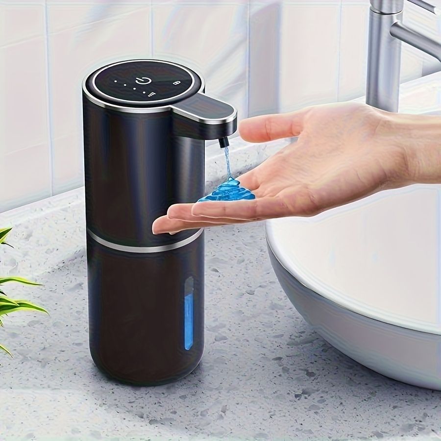 A 400mL bathroom liquid dispenser hand sanitizer sensor rechargeable wall-mounted automatic soap dispenser V1106-HEXS-004