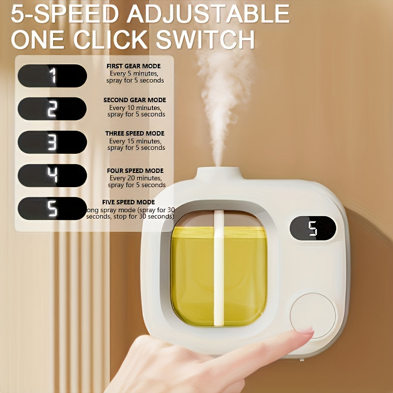 One-button switch, five adjustable intelligent aromatherapy diffuser - suitable for essential oils / V1106-HEXX-001