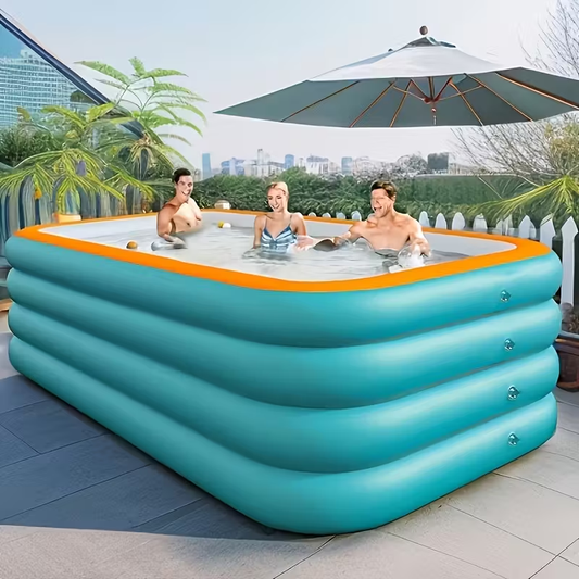 Large inflatable swimming pool, green swimming pool, suitable for home yard, outdoor pool, summer family V1106-HEYC-001