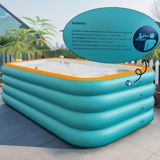 Large inflatable swimming pool, green swimming pool, suitable for home yard, outdoor pool, summer family V1106-HEYC-001