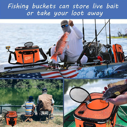Portable multi-function EVA fishing bag: large capacity, foldable, non-inflatable design, suitable for V1106-HEYJ-002