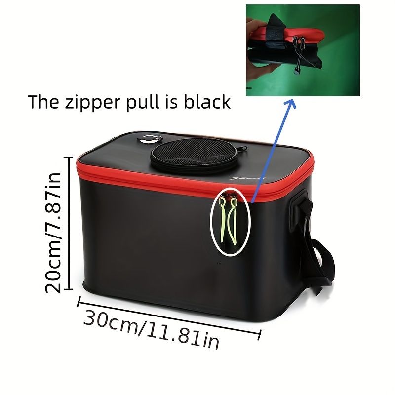 Portable multi-function EVA fishing bag: large capacity, foldable, non-inflatable design, suitable for V1106-HEYJ-002