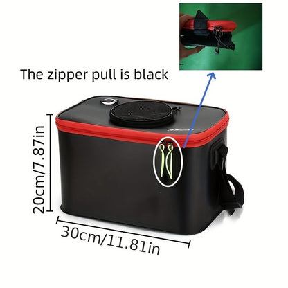 Portable multi-function EVA fishing bag: large capacity, foldable, non-inflatable design, suitable for V1106-HEYJ-002