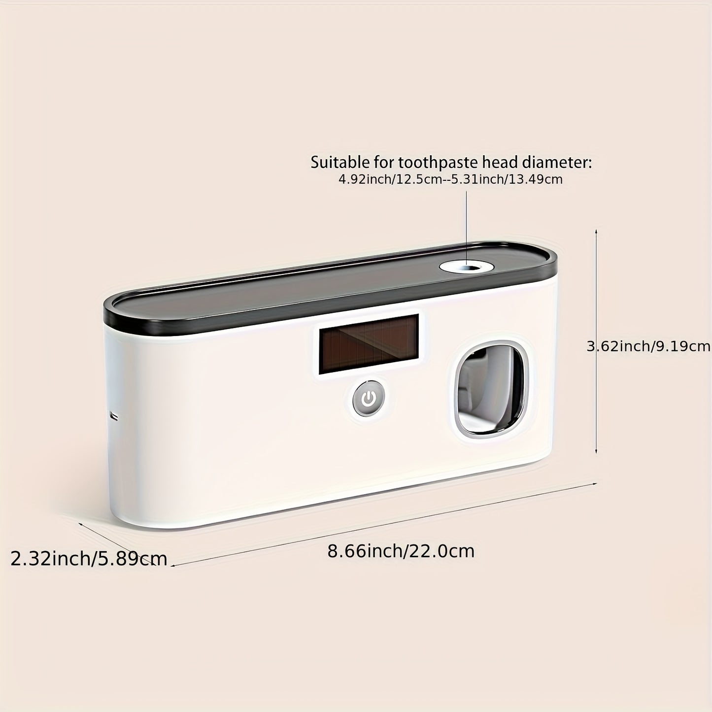 1 white smart toothbrush organizer, bathroom toothbrush arrangement and storage, with automatic toothpaste V1106-HEYS-001