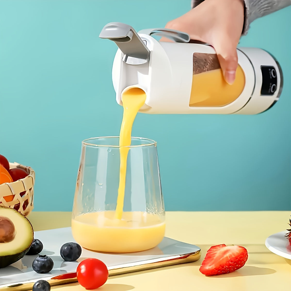Portable Home Small USB Charging Mixer & Juicer - Easy to Clean, Suitable for Fruit Vegetable Drink, Smoothie V1106-HEZJ-001